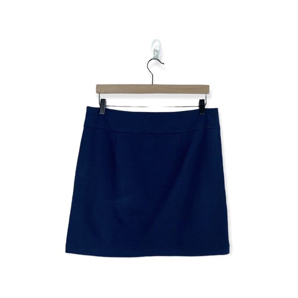 BANANA REPUBLIC Women's Size 10 Mini Skirt Navy Blue Ponte Knit Casual Career - Picture 2 of 10